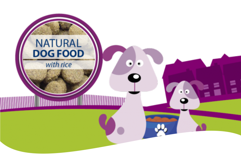 natural dry dog food with rice